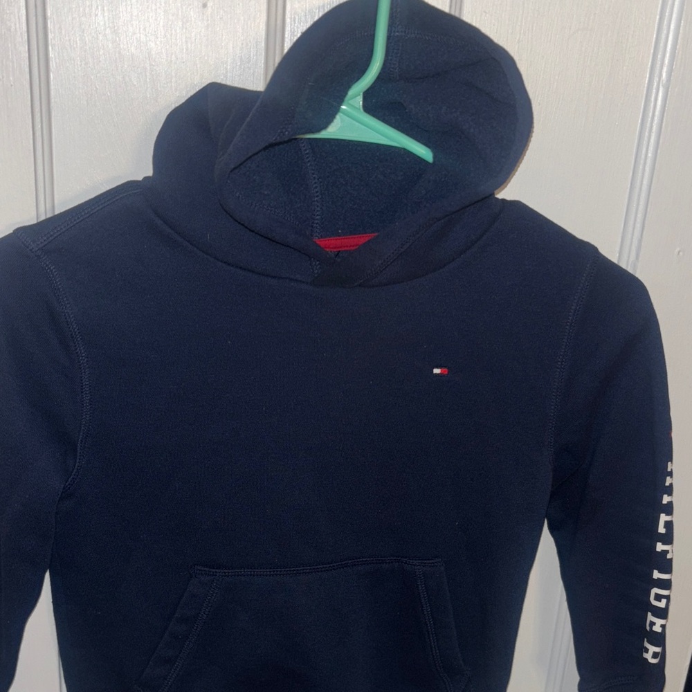 Unisex Kids Tommy Hilfiger Dark Blue Hooded Sweater